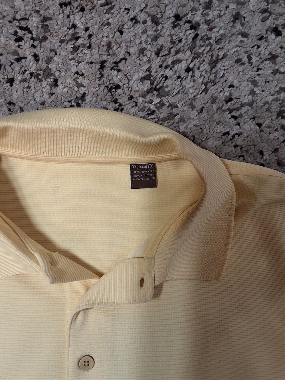 Men's Pale Yellow Polo Shirt with Classic Collar